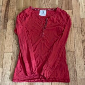H&M Orange Polo Collar Fitted Blouse